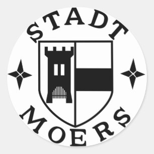 Adesivo Redondo Selo da Cidade de Moers, Alemanha