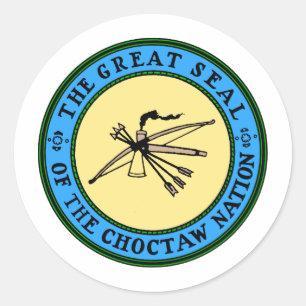 Adesivo Redondo Selo da nação do Choctaw