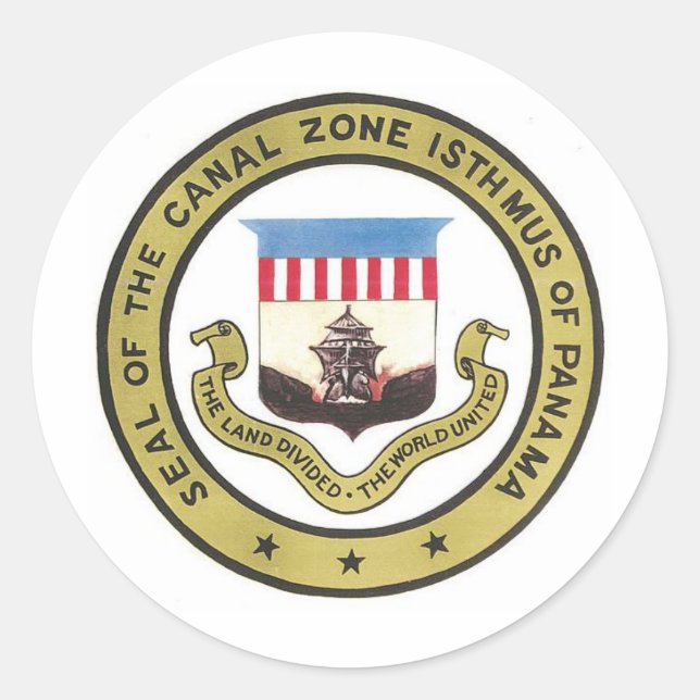 ADESIVO REDONDO SELO DA ZONA CANAL DO PANAMÁ (Frente)