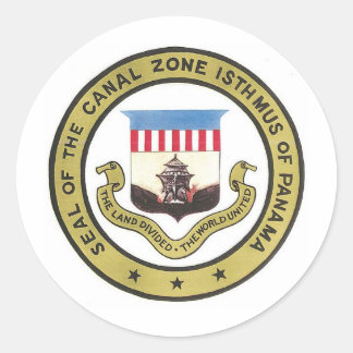 ADESIVO REDONDO SELO DA ZONA CANAL DO PANAMÁ