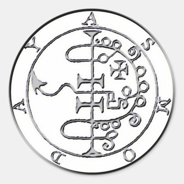 Adesivo Redondo Selo de Asmoday Asmodeus (Frente)