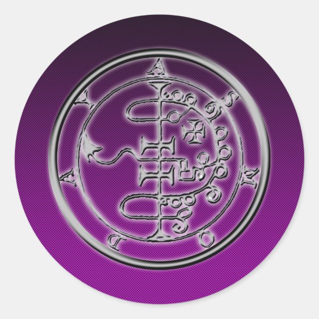 Adesivo Redondo Selo de Asmoday Asmodeus (Frente)