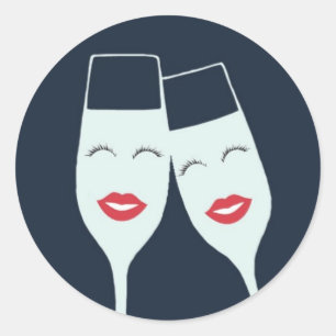 Adesivo Redondo Selo de Brassas de Casamento