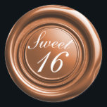 Adesivo Redondo Selo de Cera de Vela de Cera de Laranja Doce 16 Ca<br><div class="desc">personalizar com qualquer texto.</div>