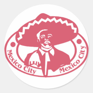 Adesivo Redondo Selo de Cidade do México