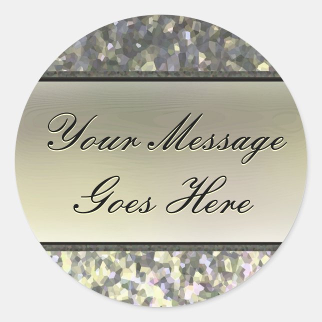 Adesivo Redondo Selo de Convite Dourado (Frente)