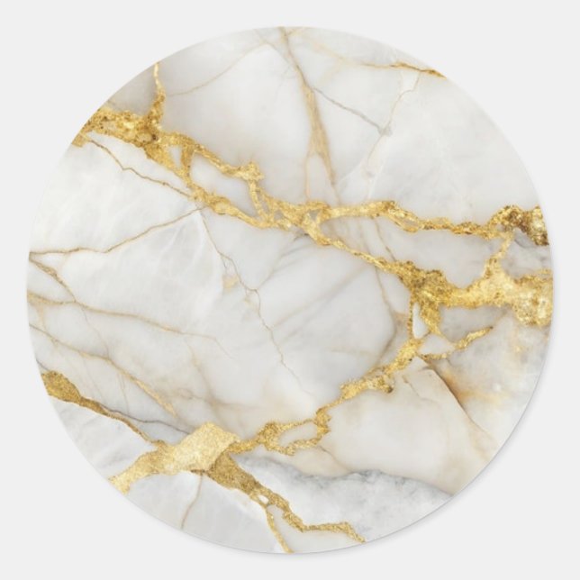 Adesivo Redondo Selo de convite para casamento elegante (Frente)