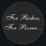 Adesivo Redondo Selo de Convite Promessa de Casamento<br><div class="desc">Formal Wedding Vows Invitation Seal Stickers © 2008 Fotografia e Design por TDSwhite</div>