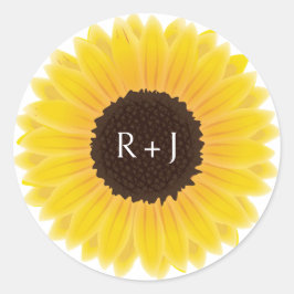 Adesivo Redondo Selo de Convocação de Girassol