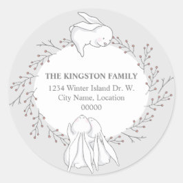 Adesivo Redondo Selo de Devolução de Animais da Floresta