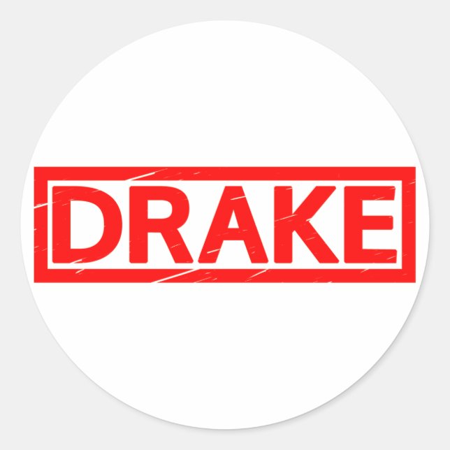 Adesivo Redondo Selo de Drake (Frente)