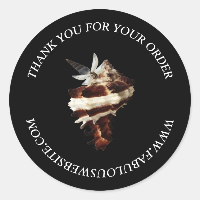 Adesivo Redondo Selo de empacotamento para pequenas empresas Obrig (Frente)