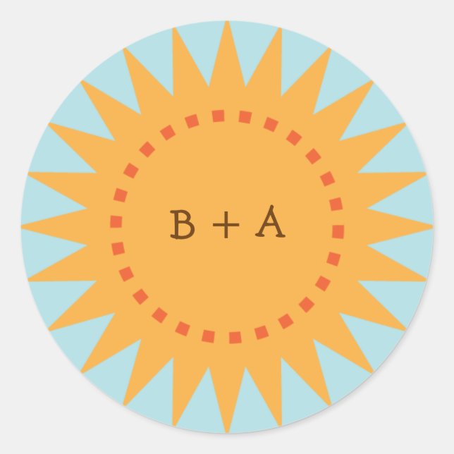 Adesivo Redondo Selo de Envelope Amarelo-Cinto (Dia) (Frente)