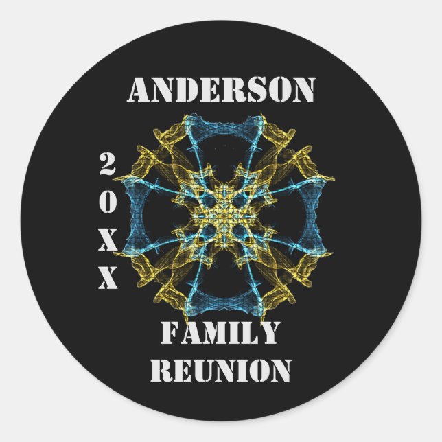 Adesivo Redondo Selo de Envelope Celestial do Espaço Exterior (Frente)