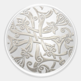 Adesivo Redondo Selo de Envelope Céltico de Pérolas e Danos Céltic