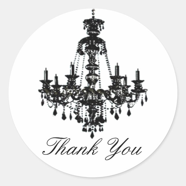 Adesivo Redondo Selo de Envelope Chandelier (Frente)