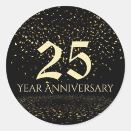 Adesivo Redondo Selo de Envelope de 25 anos