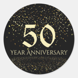 Adesivo Redondo Selo de Envelope de 50 anos