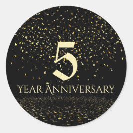 Adesivo Redondo Selo de Envelope de 5 anos