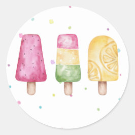 Adesivo Redondo Selo de Envelope de Aniversário de Menina Rosa Pic