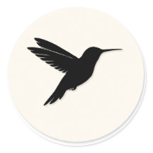 Selo de Envelope de Beija-flor Silhueta Minimalist