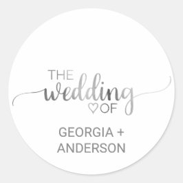 Adesivo Redondo Selo de Envelope de Caligrafia Simples