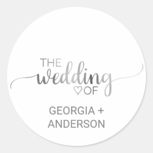 Adesivo Redondo Selo de Envelope de Caligrafia Simples