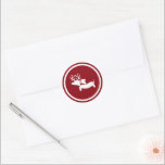 Adesivo Redondo Selo de Envelope de Canino Vermelho Dachshund<br><div class="desc">Um cão de salsicha e diversão de férias.</div>