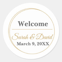 Selo de Envelope de Casamento com Monograma Minima