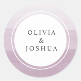 Adesivo Redondo Selo de Envelope de Casamento de Ombre Roxo
