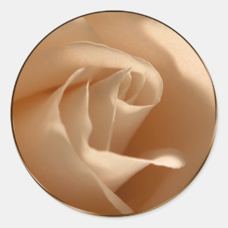Adesivo Redondo Selo de Envelope de Casamento de Rosa de Creme