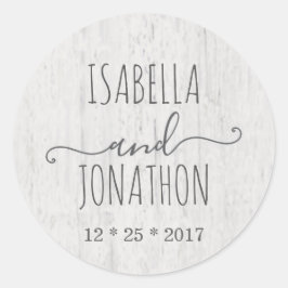 Adesivo Redondo Selo de Envelope de Casamento | Romântico Russo