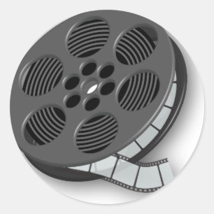Adesivo Redondo Selo de Envelope de Cinema