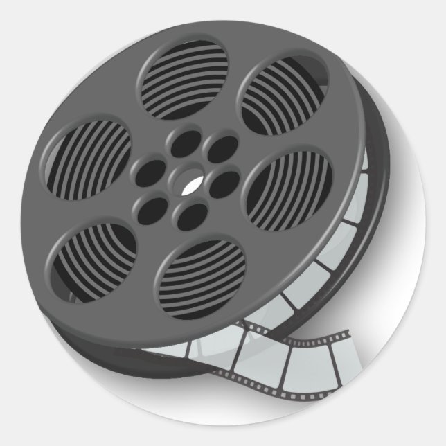 Adesivo Redondo Selo de Envelope de Cinema (Frente)