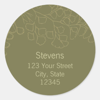 Adesivo Redondo Selo de Envelope de Devolução Woodland