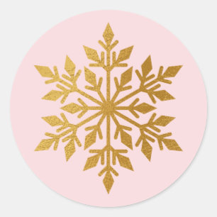 Adesivo Redondo Selo de Envelope de Envelope Lúxo Gold Fil Snowfl