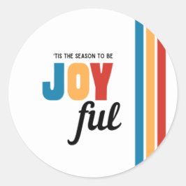 Adesivo Redondo Selo de Envelope de Feriado Feliz