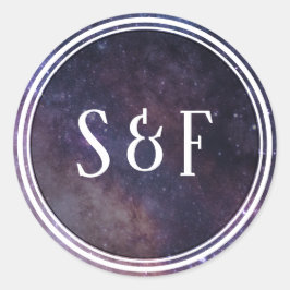 Adesivo Redondo Selo de Envelope de Galáxia Universo Exterior