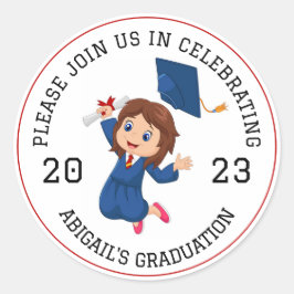 Adesivo Redondo Selo de Envelope de Graduação