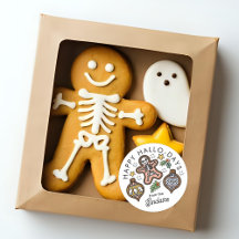 Selo de Envelope de Halloween e Natal Fofo e Aconc