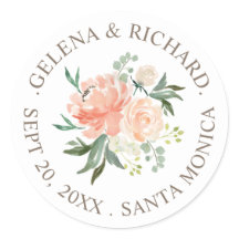 Selo de Envelope de Mola Floral para Blush