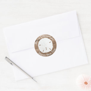 Adesivo Redondo Selo de Envelope de Natal Merry Dollar