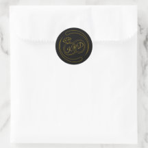 Selo de Envelope de Noivado em Ouro Preto Editável