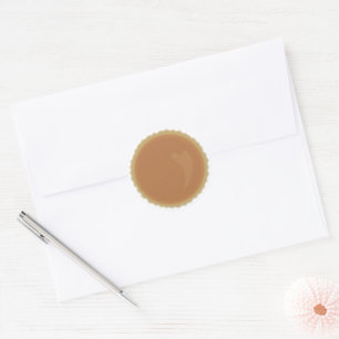 Adesivo Redondo Selo de Envelope de Pumpkin