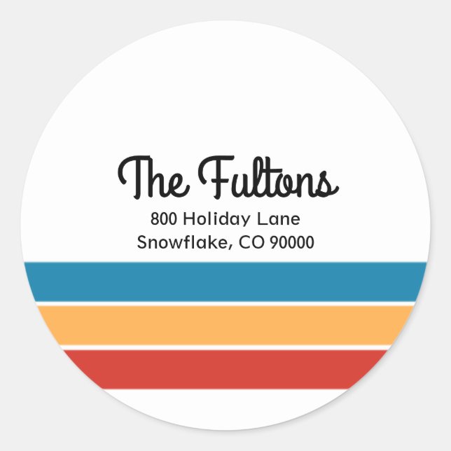 Adesivo Redondo Selo de Envelope de Retorno Joyful (Frente)