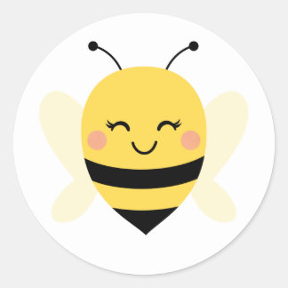 Adesivo Redondo Selo de Envelope do Bee Sticker para Chás de frald