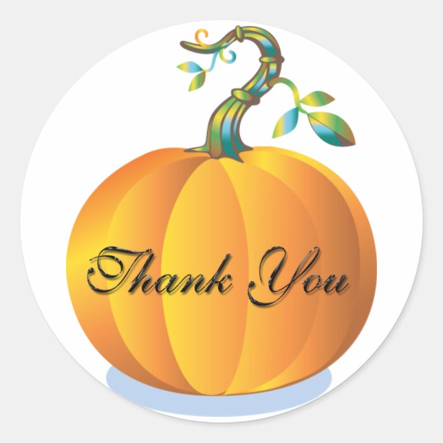 Adesivo Redondo Selo de Envelope do cartões de agradecimentos (Frente)