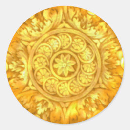 Adesivo Redondo Selo de Envelope do ornamentado Sticker