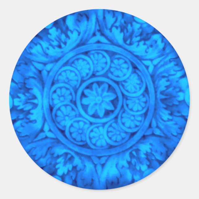 Adesivo Redondo Selo de Envelope do ornamentado Sticker (Frente)