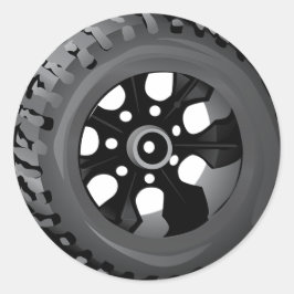 Adesivo Redondo Selo de Envelope do Trator Tire